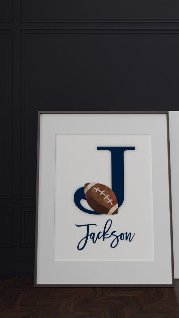 Blue sports art, sports wall prints customized kids name, nursery decor sports theme, set of three above crib sports, boy bedroom sports art