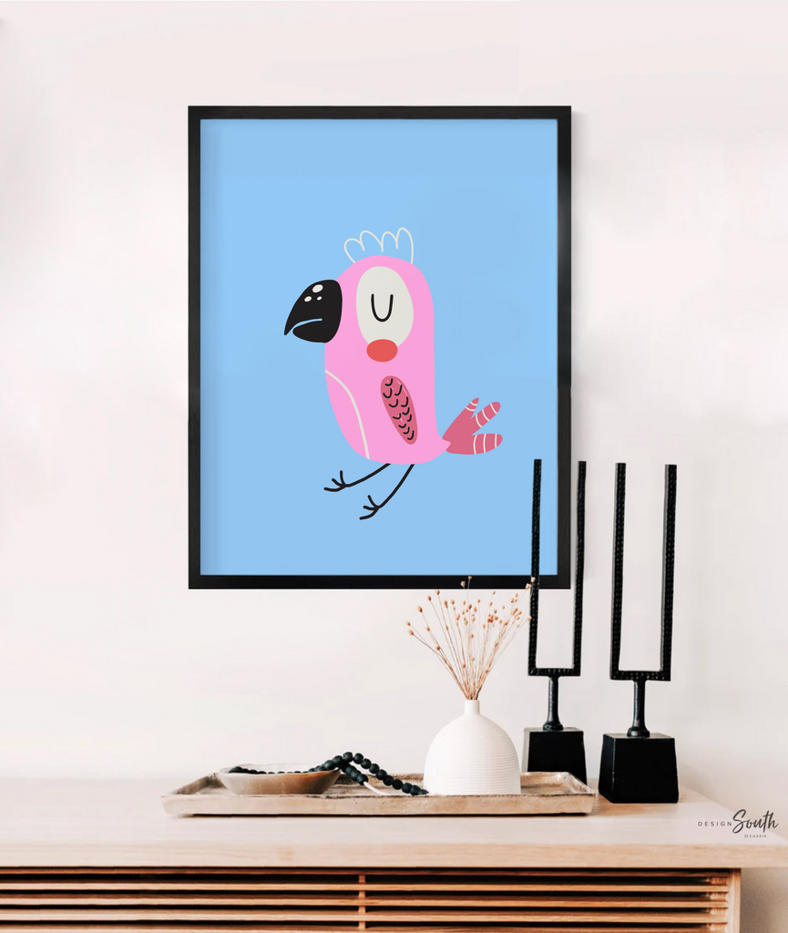 Pastel kid art, baby tropical themed room, tropical bird art, modern trendy pastel art set of 3, toucan bird print, nursery pink blue purple