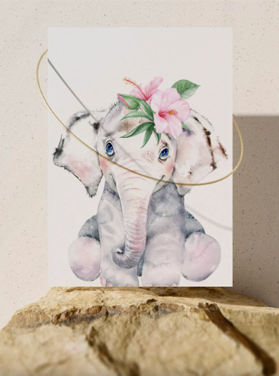 Baby girl nursery wall art, tropical theme baby shower gift for girl, palm leaf nursery, tropical baby girl nursery, hawaiian nursery decor