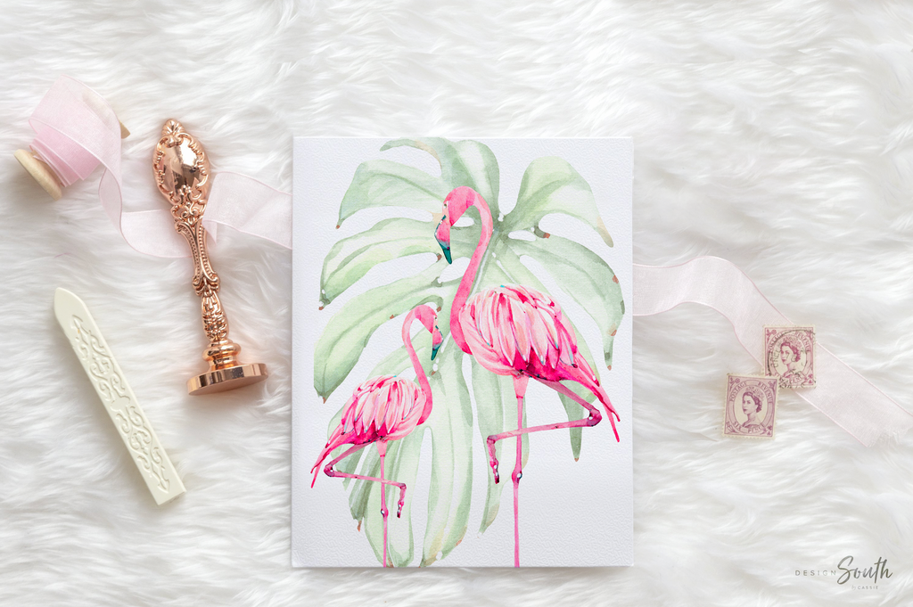Girls nursery decor, tropical leaf flamingo decor, girls nursery tropical theme, girls bedroom theme, pink tropics nursery flamingo baby art