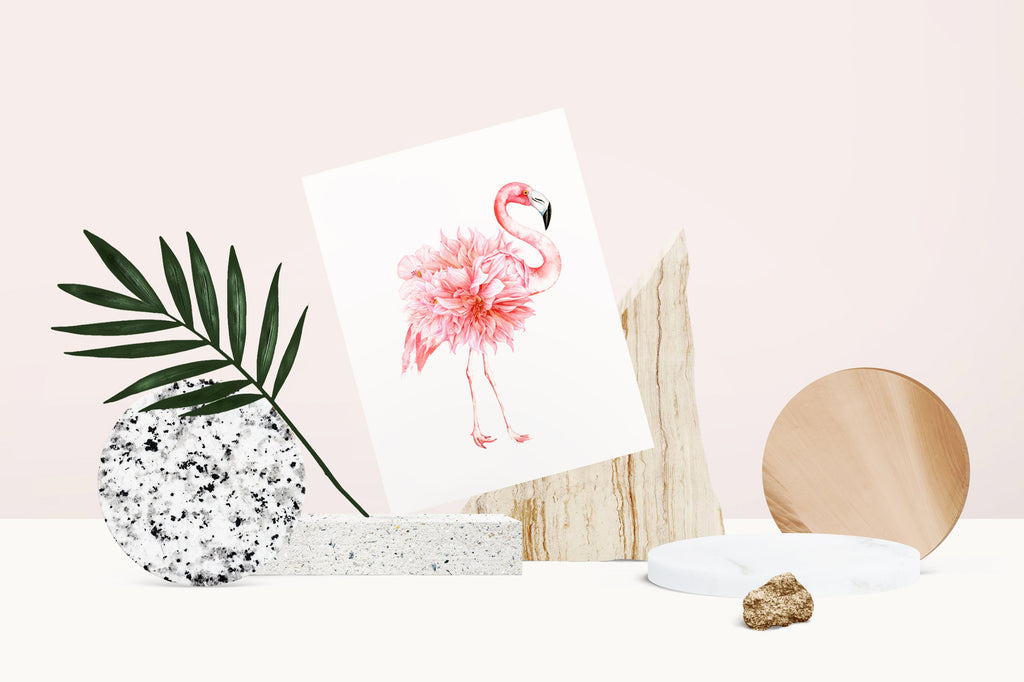 Tropical nursery baby gift, pink flamingos nursery wall, flamingo little girl bedroom, baby girl nursery ideas, themed nursery tropical girl