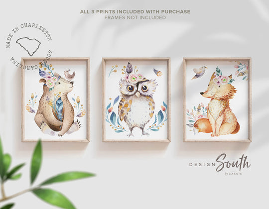 unisex_nursery_art,gender_neutral_art,gender_neutral_decor,girl_boy_nursery,watercolor_animals,watercolor_baby_art,woodland_nursery_art,woodland_decor_baby,owl_fox_bear,neutral_baby_decor,neutral_baby_art,nursery_wall_decor,nursery_wall_art