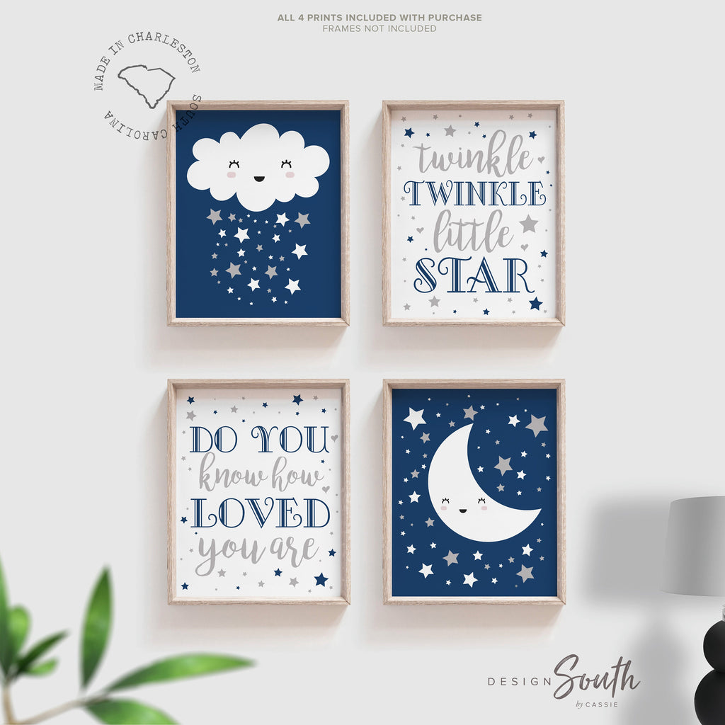 moon_stars_nursery,navy_blue_nursery,navy_blue_and_gray,celestial_nursery,celestial_wall_art,star_moon_baby_decor,cloud_baby_decor,baby_boy_nursery,wall_art_for_boy,moon_stars_cloud,twinkle_twinkle_star,navy_nursery_decor,nursery_art_navy_boy