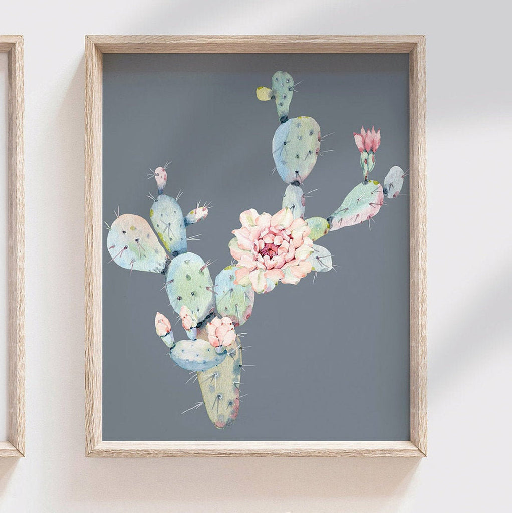 Baby girl nursery wall art, succulent theme baby shower, pink and mint wall art for baby, girl's bedroom decor ideas, cactus theme nursery