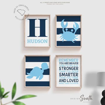nautical_boys_room,wall_art_children,kid_navy_blue_prints,turtle_pictures,baby_boy_art,decor_little_boy,baby_blue_and_navy,inspirational_quote,personalized_name,room_ideas_for_walls,turtle_crab_nursery,braver_stronger,smarter_loved
