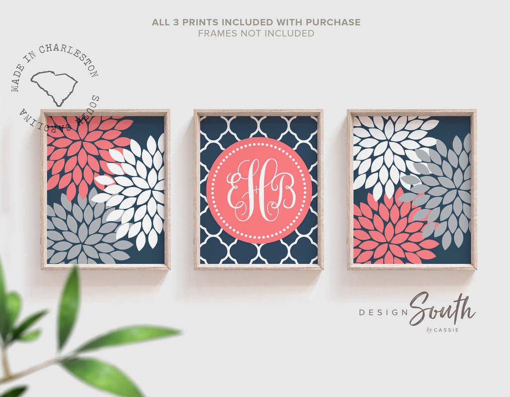 navy_and_coral_decor,navy_and_coral_art,girls_nursery_coral,girls_bedroom_coral,girls_bedroom_navy,girls_flower_decor,girls_coral_flowers,baby_girl_wall_art,baby_girl_wall_decor,baby_monogram,personalized_gift,floral_dahlia_prints,nursery_wall_ideas