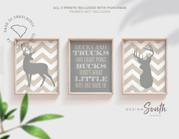 buck_decor,deer_decor,deer_nursery,eight_point_buck,quotes_for_boys,hunting_quote,hunting_theme,deer_hunting_nursery,little_boys_are_made,chevron_print,gray_nursery_decor,buck_deer_nursery,deer_playroom_decor
