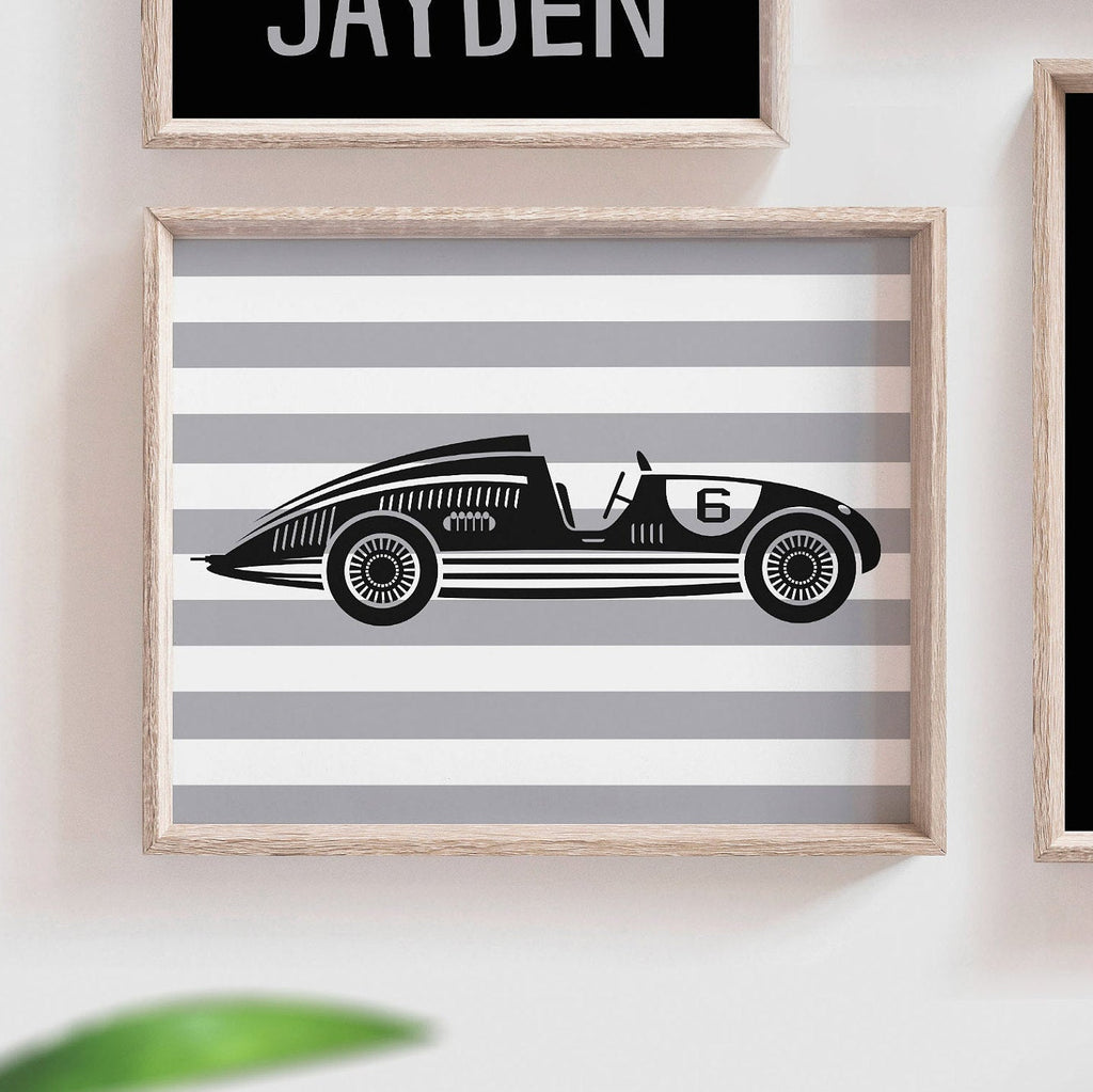 Race car art, race car nursery, race car nursery theme, boys race car nursery, race cars, boys racing bedroom, boys racing, race car posters