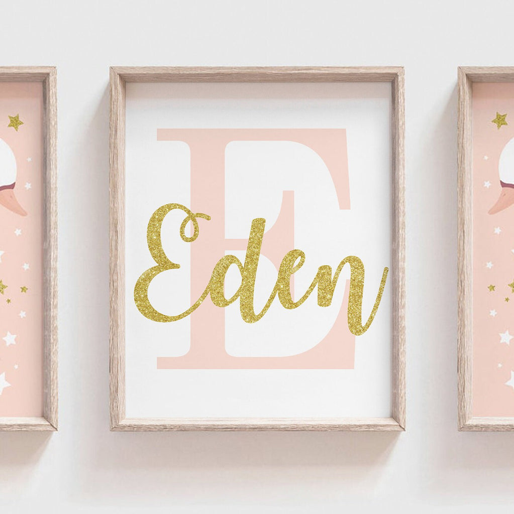 Blush nursery decor, blush baby room art, little girl swan nursery wall decor, girls blush gold nursery, swan nursery decor, baby girl swan
