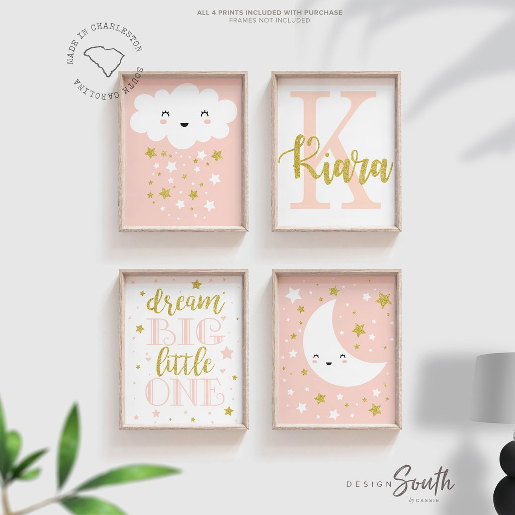 moon_and_stars,moon_and_clouds,peach_and_gold_baby,baby_decor_pink_gold,baby_art_peach_gold,nursery_wall_art,nursery_wall_decor,girls_wall_decor,gold_glitter_decor,gold_glitter_art,baby_girl_nursery,pink_nursery_decor,peach_nursery_decor