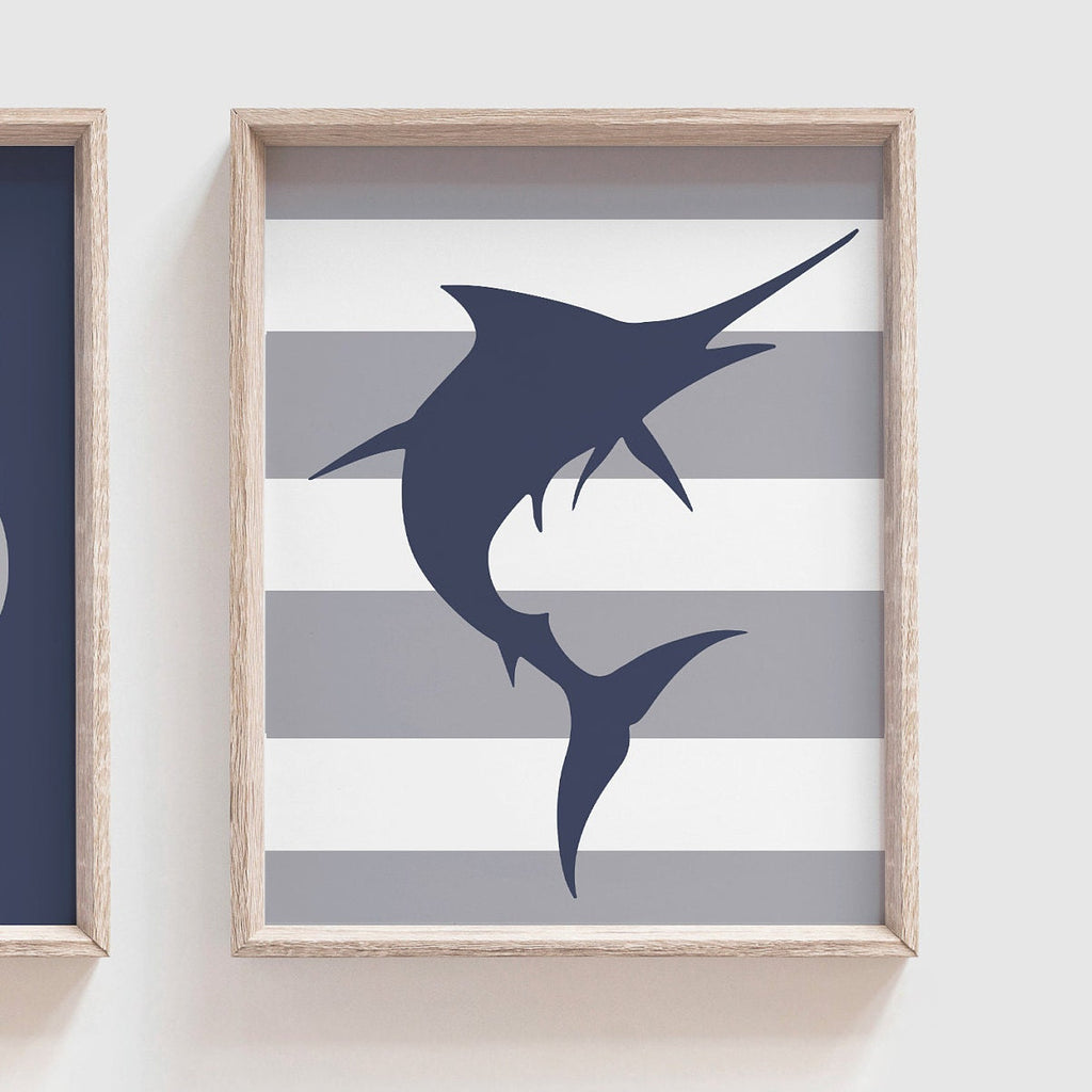 Fishing toddler bedroom decor, boy ocean fisherman art, baby boy nurse