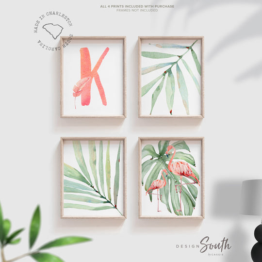 flamingo_nursery_art,baby_girl_wall_art,gift_for_girl_shower,personalized_baby,natural_nursery_palm,tropical_baby_room,playroom_wall_ideas,botanical_girl_room,pink_flamingos_decor,tropic_theme_prints,little_girl_flamingo,pink_green_nursery,girls_boho_theme_art