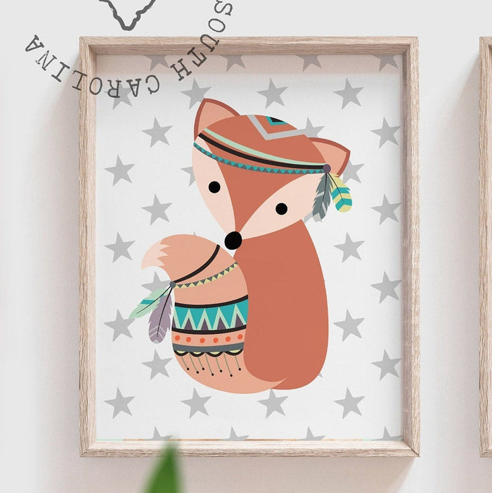 Twin woodland nursery, fox twins, neutral boy girl nursery, boy girl shared room decor, be brave little ones, kids playroom, twin baby gift