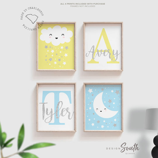 boy_girl_room,twin_baby_art,boy_girl_twin_decor,boy_girl_twin_art,twin_monogram_art,wall_art_for_twins,twins_art_print,twins_nursery_decor,baby_room_twins,kids_celestial_room,playroom_boy_girl,personalized_prints,twins_sign_decor