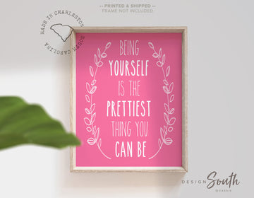 being_yourself_quote,quote_for_girls,inspiring_quote,nursery_quote,bright_pink_print,prints_for_girls,girls_wall_decor,girls_bathroom_print,girls_playroom_print,prettiest_quote,quote_about_pretty,prettiest_thing_you,quote_for_girls_room