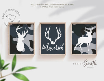 buck_deer_art,navy_blue_and_gray,deer-themed_nursery,nursery_wall_decor,playroom_decor,deer_for_children,buck_deer,personalized_name,deer_nursery_theme,deer_nursery_decor,deer_bathroom,hunting_nursery,boys_monogram