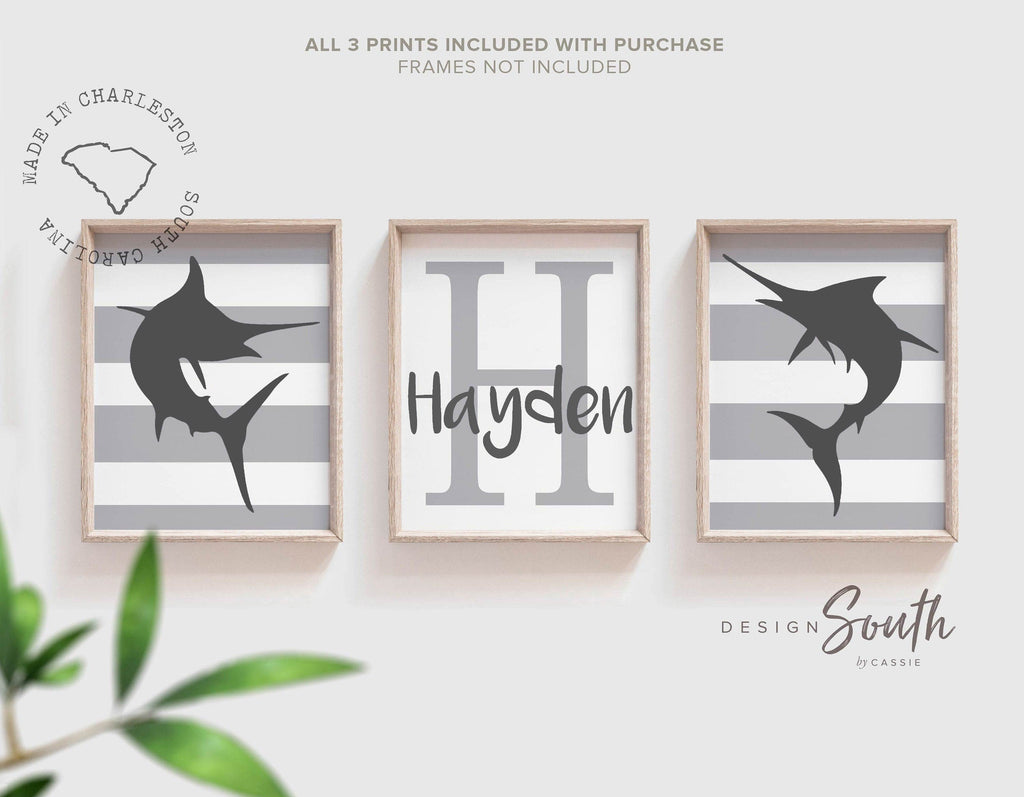 fish_prints,marlin_fish,boys_bedroom_art,boys_fishing_print,fishing_for_boys,boys_fish_theme,nursery_fish_prints,playroom_print_boy,gray_fishing_theme,baby_boy_fisherman,gift_for_boy_fish,little_boy_room_wall,saltwater_fish_kids