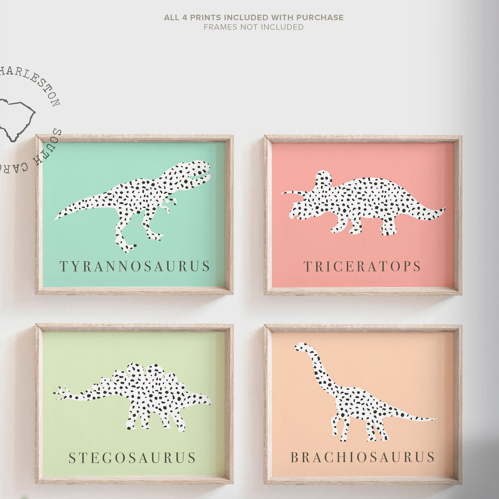 Girl dinosaur nursery, gift girl dinosaur theme, baby shower girl dinosaur gift, modern contemporary girl bedroom, modern girl room wall art