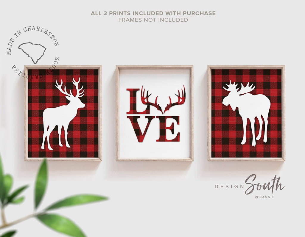 playroom_wall_idea,buffalo_plaid_buck,buffalo_check_decor,woodland_theme_decor,red_and_black_plaid,little_man_deer_art,shower_deer_gift,baby_shower_buffalo,deer_nursery_decor,big_boy_bedroom_wall,lumberjack_kid_child,personalized_gift,hunting_bedroom