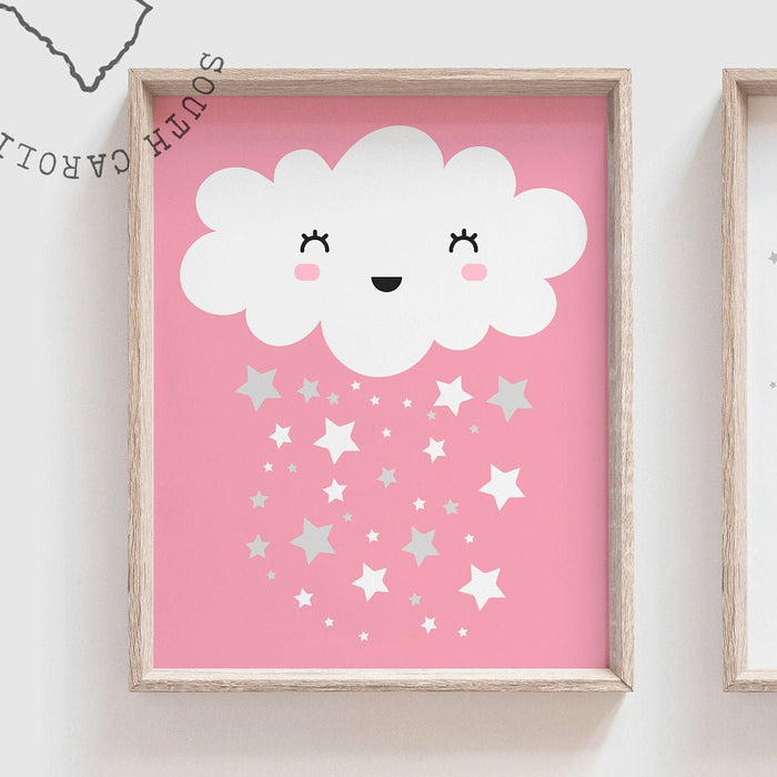 Twinkle twinkle little star pink and gray, baby girl nursery wall decor, pink and gray nursery art, do you know how loved you are print set