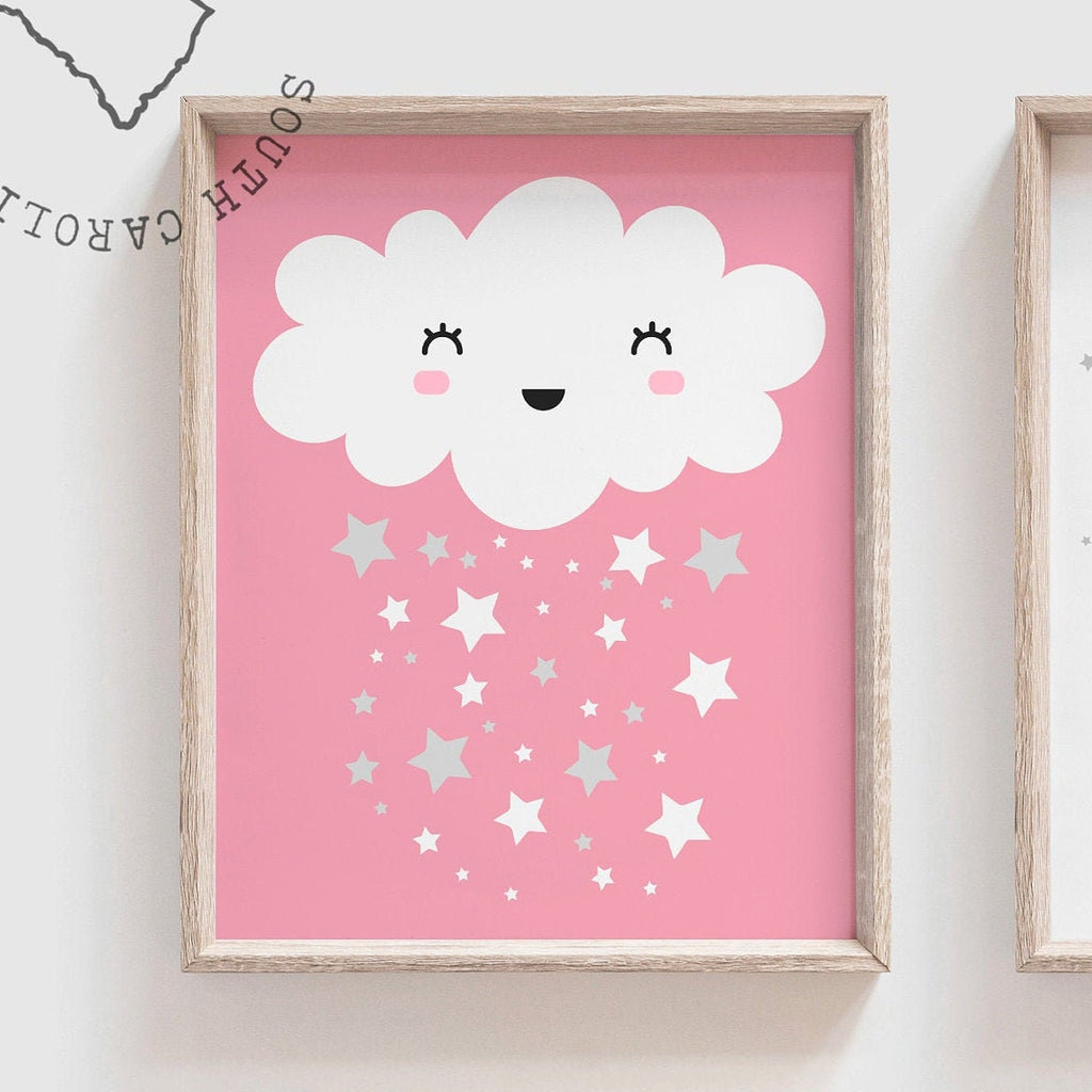 Twinkle twinkle little star pink and gray, baby girl nursery wall decor, pink and gray nursery art, do you know how loved you are print set – unframed wall art print for kids room or nursery.