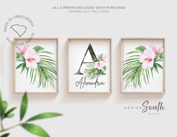 tropical_baby_room,girl_initial_name,palm_leaf_nursery,palm_leaf_bedroom,tropical_nursery_art,pink_nursery_decor,pink_nursery_art,girl_wall_art_pink,little_girl_tropical,tropical_girls_art,tropical_girls_decor,gift_for_baby,girl_nursery_decor