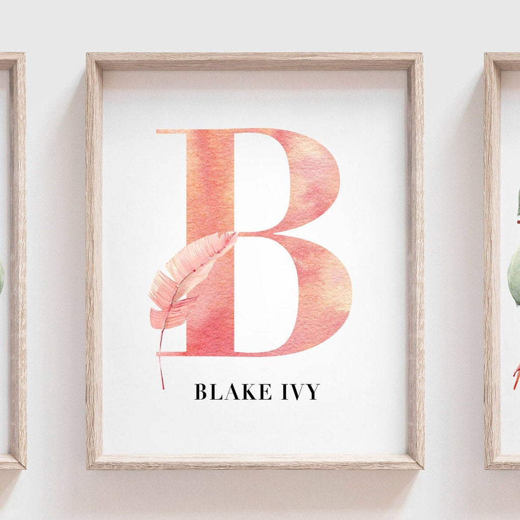 Tropical flamingo nursery, pink green nursery tropical baby, monstera leaf tropical theme baby, trendy nursery wall art decor baby girl gift