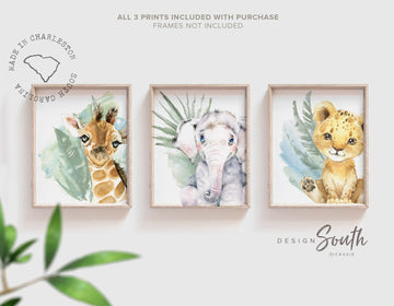 gender-neutral_room,baby_girl_or_boy,tropical_themed_art,baby_animals_wall,neutral_baby_room,gift_for_twin_unisex,playroom_wall_art,neutral_kid_playroom,stylish_baby_room,unisex_baby_room,baby_bedroom_decor,baby_shower_gift,giraffe_elephant_cub