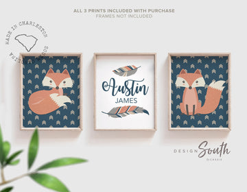 fox_nursery_art,personalized_animals,woodland_nursery,woodland_nursery_art,woodland_wall_art,woodland_wall_decor,fox_wall_art,boys_woodland,personalized_name,boys_name_print_set,toddler_art_outdoors,boy_fox_nursery,animal_nursery_decor