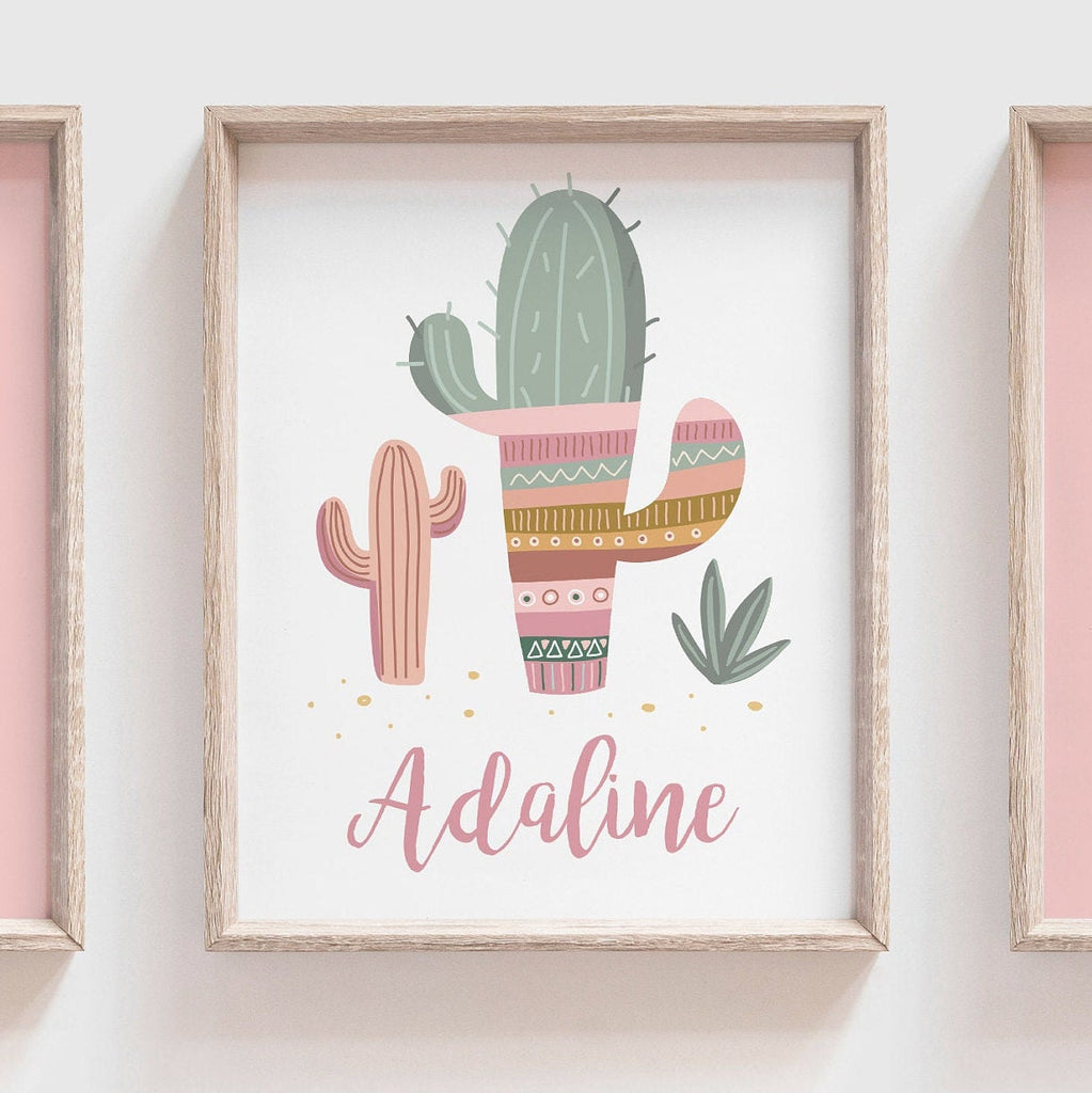 Baby girl nursery muted pink, floral llama pale pinks, baby alpaca decor mauve, crown animal llama pictures print set, bedroom girl's name