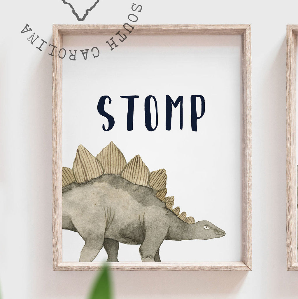 Dinosaur wall decor, toddler boy dinosaur wall art, dinosaur print, longneck dinosaur boy, neutral dinosaur images nursery, nursery kid room