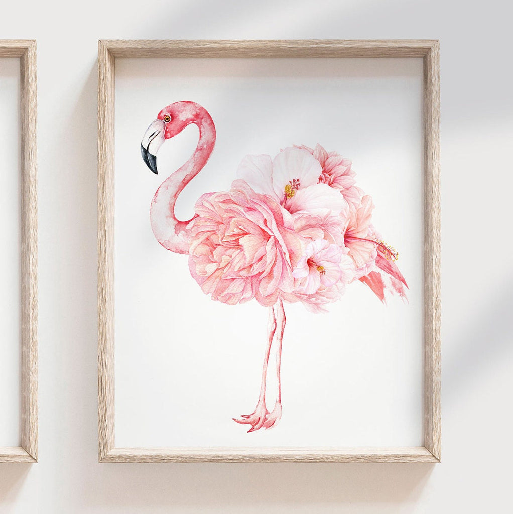 Pink and gray nursery art, pink and gray nursery decor baby name personalized, flamingo girls name, custom girl sign tropical nursery themed