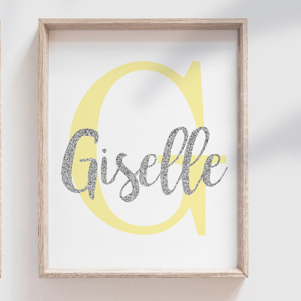 Twin nursery art print, sister nursery decor lilac purple and yellow nursery, girl room decor, twin nursery art girls, customized twin gift – unframed wall art print for kids room or nursery.