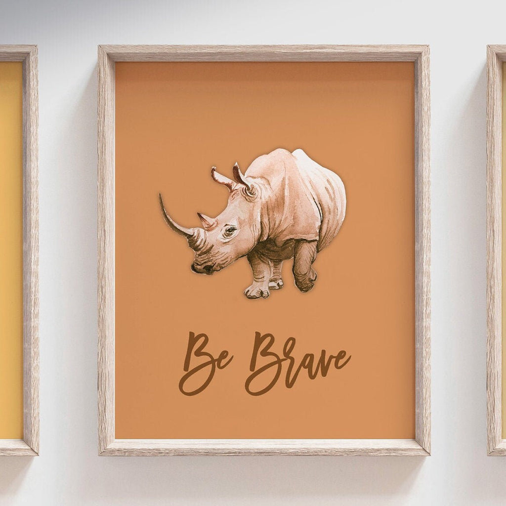 Unisex kids animal room wall art, gender neutral boy girl animal themed wall, safari animals, twin boy girl animal art, kids playroom wall – unframed wall art print for kids room or nursery.