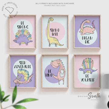 dinosaur_nursery_art,dinosaur_girls_room,dinosaur_girl_room,pink_purple_girly,cute_modern_sweet,hearts_inspirational,colorful_pink_purple,wall_art_for_girls,girl_bedroom_decor,toddler_gallery_wall,playroom_dinosaurs,dream_big_stand_tall,seek_adventure_kid