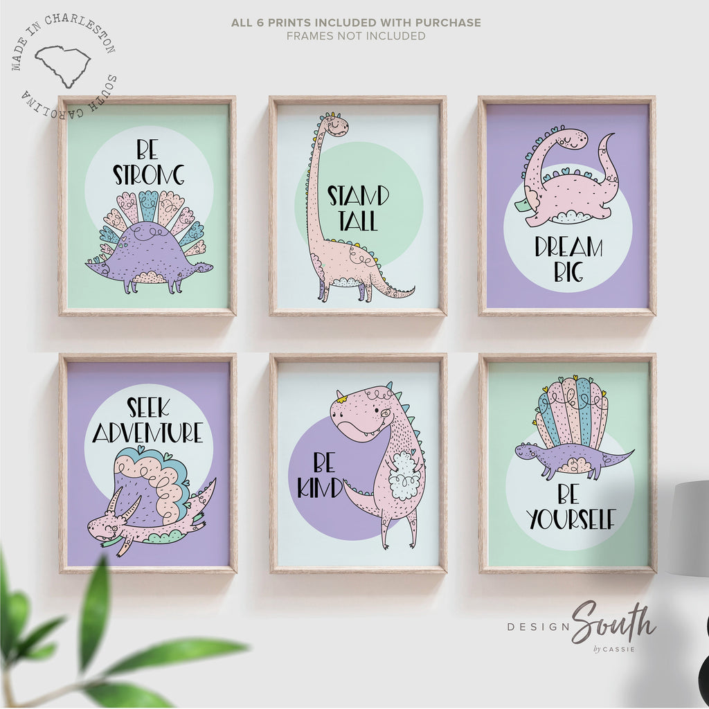 girls_room_decor_art,prints_set_of_six_6,purple_dinosaur_wall,birthday_girl_gift,birthday_party_gift,dinosaur_nursery_art,baby_girl_dinosaurs,nursery_dinosaur_set,girl_prints_wall_art,baby_girl_nursery,cute_dino_prints,girl's_dino_decor,purple_mint_dinosaur