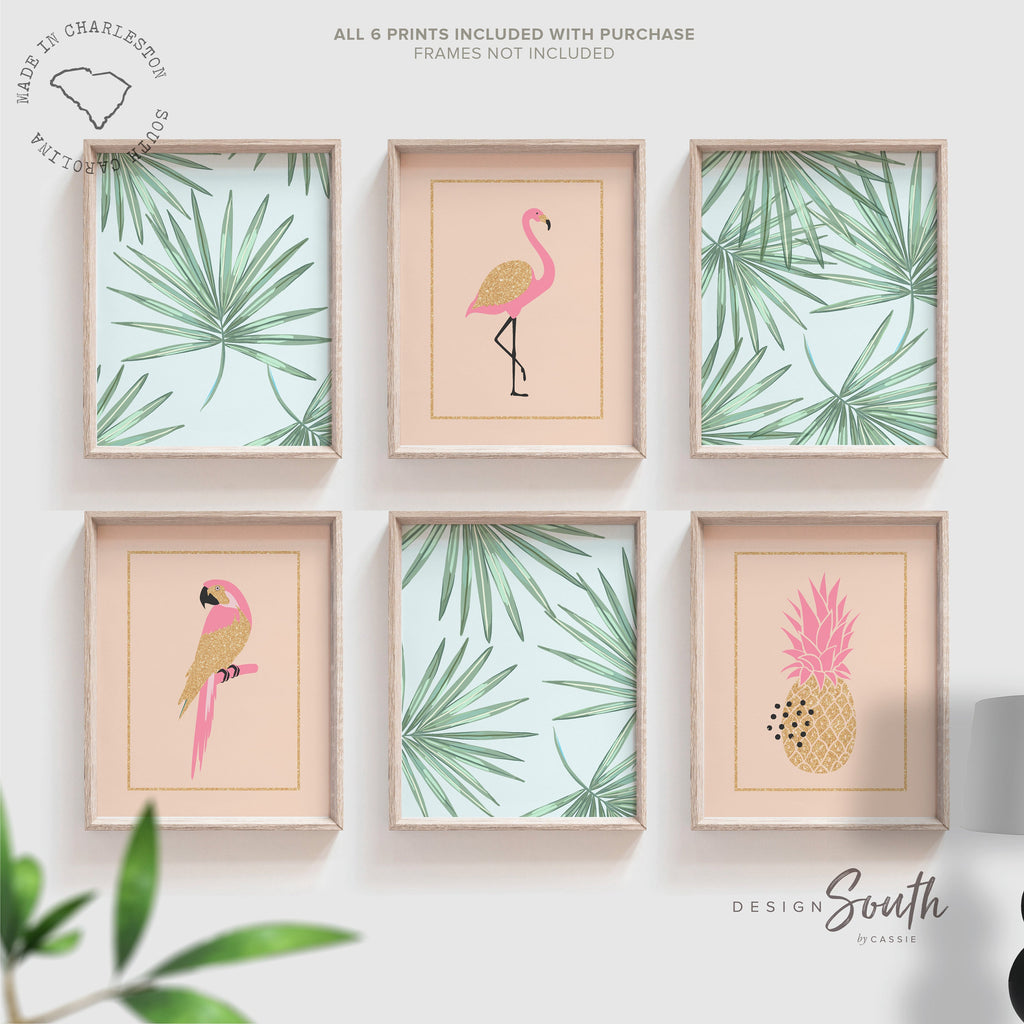 baby_girl_pink_wall,bedroom_flamingo,palm_leaves_green,themed_nursery_boho,pink_nursery_wall,banana_palm_leaf,palm_trees_design,nursery_ideas_girl,baby_girl_gift_idea,decor_wall_flamingo,summer_art_set_of_6,tropical_boho_room,tropical_mural_wall