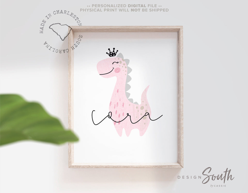 pink_gray_dinosaurs,girl_dinosaur_decor,gift_girl_dinosaur,girly_sweet_modern,dinosaur_wall_art,baby_dinosaur_decor,baby_girl_dino_art,birthday_dino_gift,princess_dinosaurs,baby_shower_gift,personalized_name,printable_baby_dino,pink_dinosaur_decor