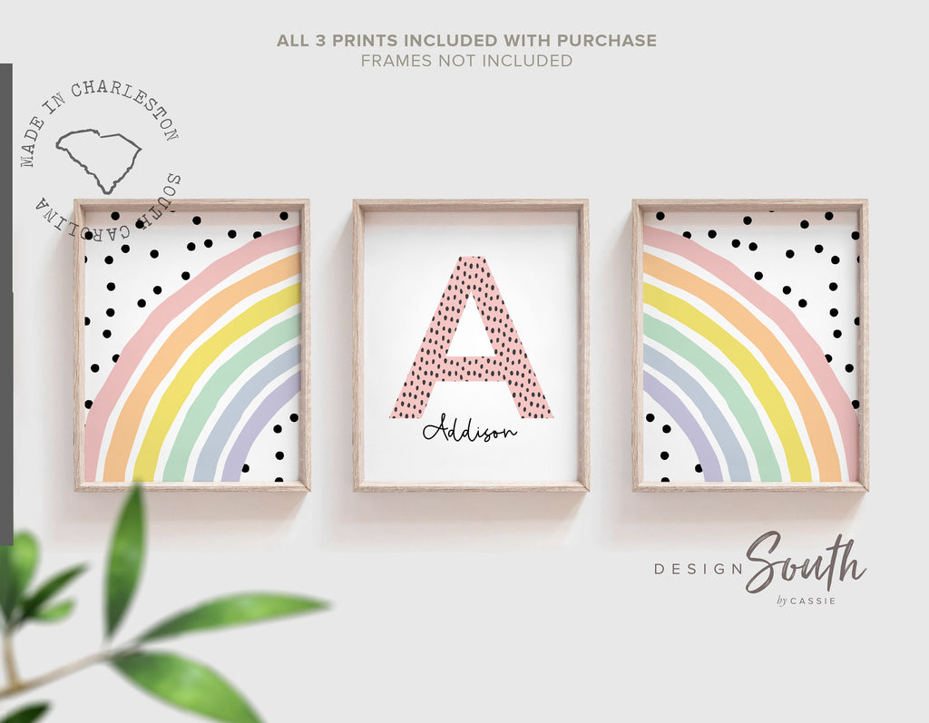 girls_room_print,girls_monogram,girls_playroom_decor,girls_nursery_decor,nursery_wall_art,rainbow_wall_ideas,polka_dots_child_kid,baby_girl_nursery,wall_art_for_girls,monogram_print_set,pastel_little_girl,rainbow_themed_room,rainbow_baby_room