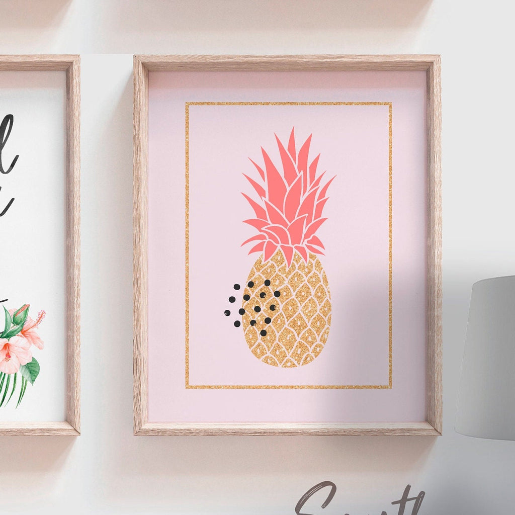 Pink and coral tropical nursery, baby girl tropical flowers nursery, coral and pink baby name and quote, little girl tropical playroom idea
