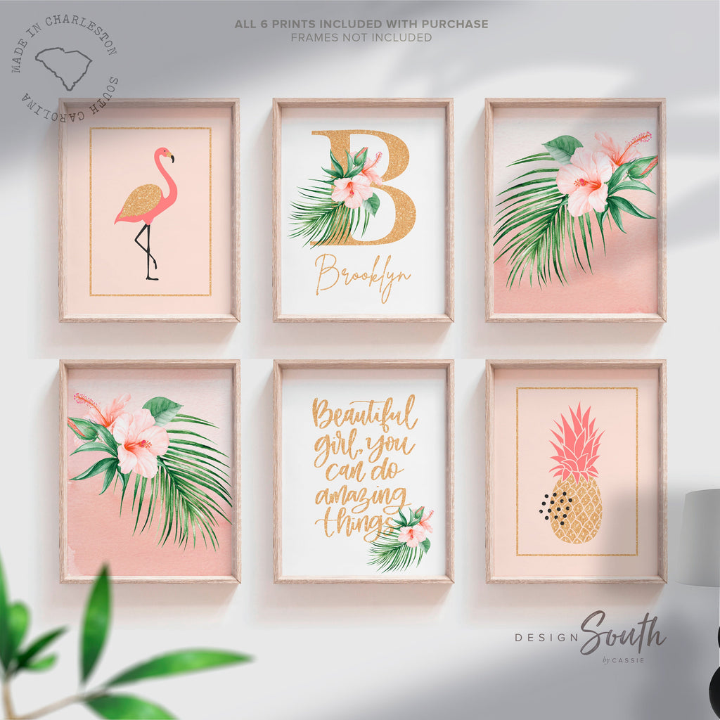 peach_blush_pink,coral_gold_sparkle,pink_gold_bedroom,pink_gold_nursery,coral_gold_nursery,tropical_blush_theme,baby_girl_tropical,gold_flamingo_baby,wall_art_toddler,little_girl_bedroom,toddler_girl_gift,tropical_birthday,tropical_shower_gift
