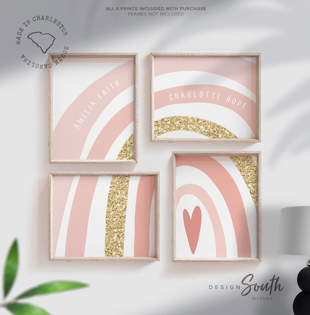 pink_gold_rainbow,pink_gold_sister_art,pink_gold_twin_art,twin_sister_decor,baby_girl_sisters,sisters_shared_room,shared_nursery_girls,rainbow_sister_art,twin_baby_girl_art,gift_twin_sisters,gift_twin_girls,gift_sister_wall_art,pink_gold_sisters