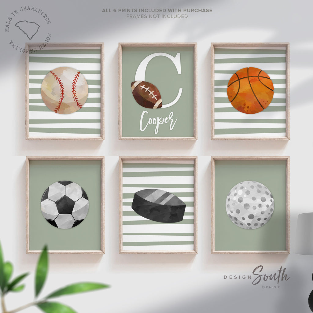sage_green_nursery,sage_green_bedroom,little_boy_sports,personalized_gift,boys_name_signs,sports_baby_pictures,wall_art_for_boys,big_boy_bedroom,playroom_sports,sports_birthday_gift,sports_shower_gift,sports_baby_gift_boy,baby_boy_sports_art