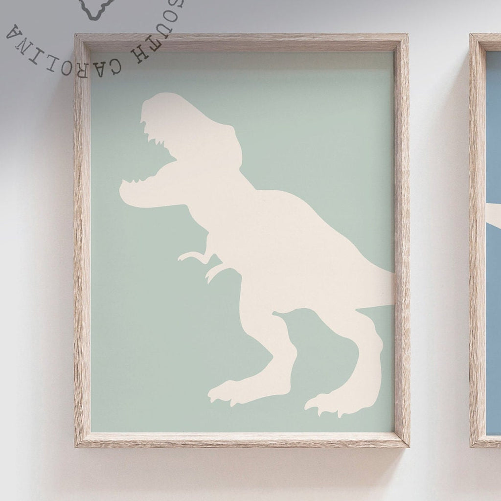 Neutral dinosaur decor earthy neutral tones, kid neutral playroom wall art, neutral boho dinosaurs for kid baby children, art gender neutral