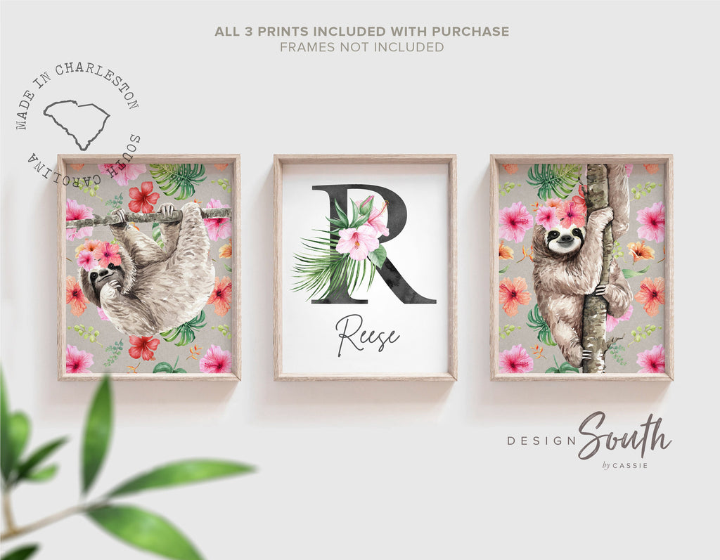 sloth_birthday_gift,sloth_theme_bedroom,toddler_sloth_lover,sloth_gift_kid_girl,little_girl_room_art,animal_sloth_nursery,wall_art_for_girls,decor_girls_bedroom,girl_name_room_decor,personalized_girl,baby_girl_sloth_room,baby_girl_pink_gray,flower_crowns_sloth