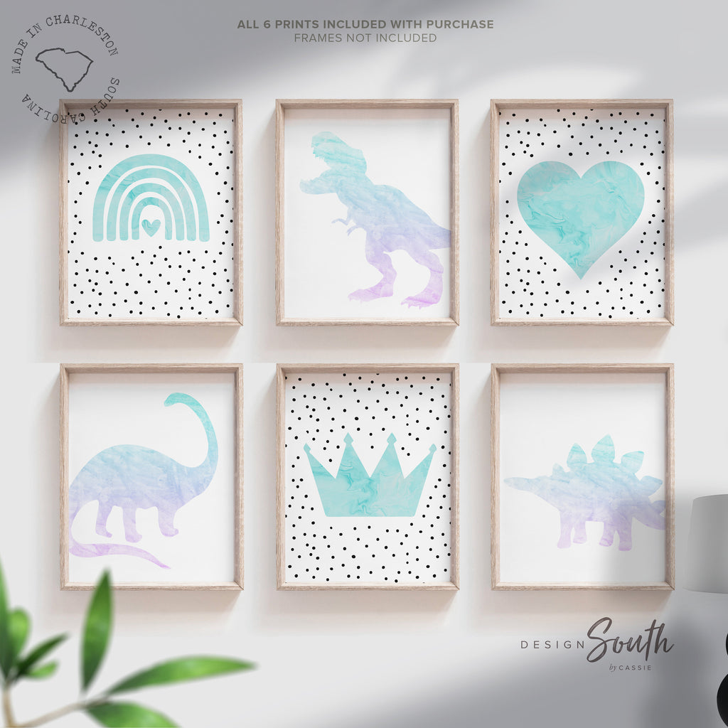 ombre_watercolor_kid,purple_teal_dinosaur,purple_dinosaur_art,teal_dinosaur_prints,wall_art_playroom,crown_love_heart,rainbows_hearts,toddler_little_girl,big_girl_bedroom,dinosaur_lover_girl,dinosaur_girl_room,dinosaur_girl_gift,birthday_girl_gift