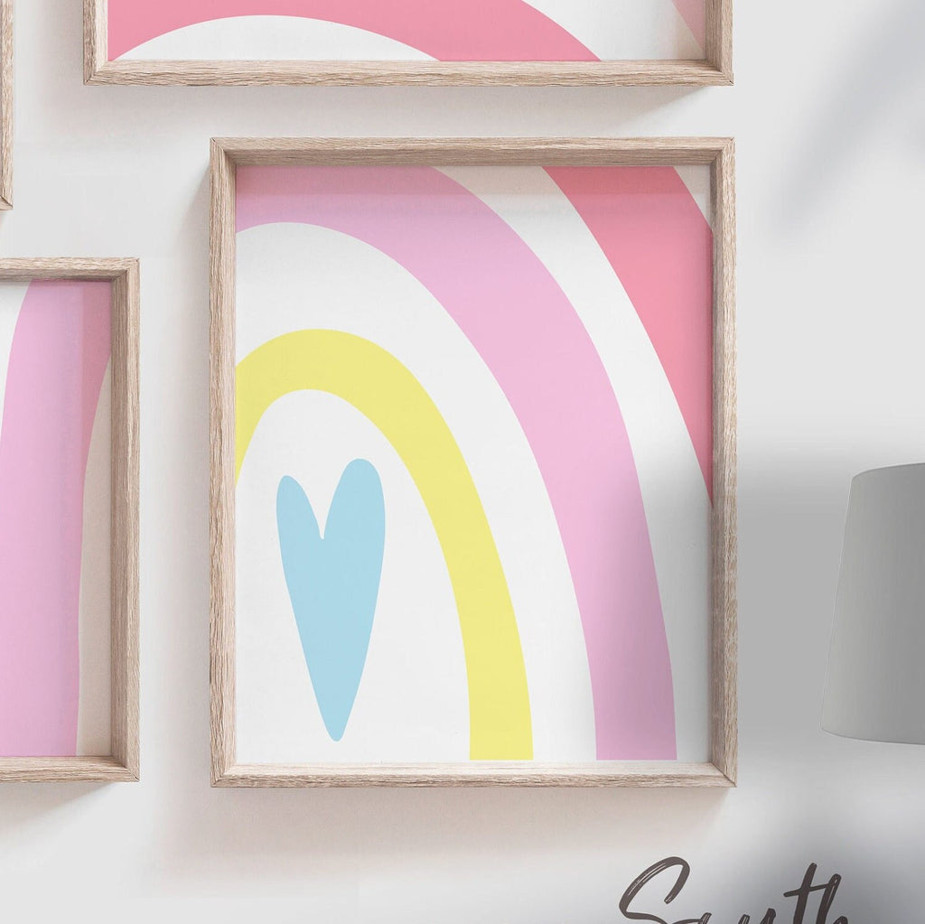 Sister girl room ideas, twin girls room wall art, sister signs, sister gift, little sister big sister wall decor, bedroom for girls rainbows