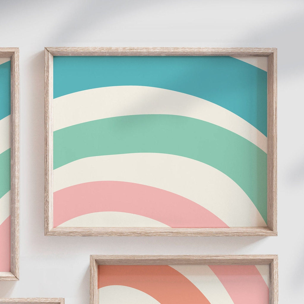 Monogram rainbow nursery decor, wall art for nursery, girls bedroom decor, monogram art prints, playroom decor wall idea rainbow girl's name