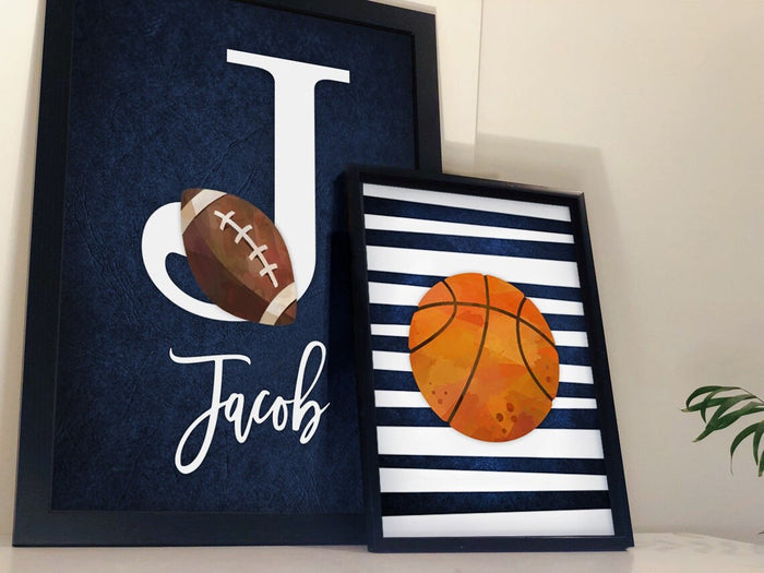 Brother playroom wall art, sports boys room brothers, vintage sports, bedroom sported themed kids room ideas brothers, little boys sports