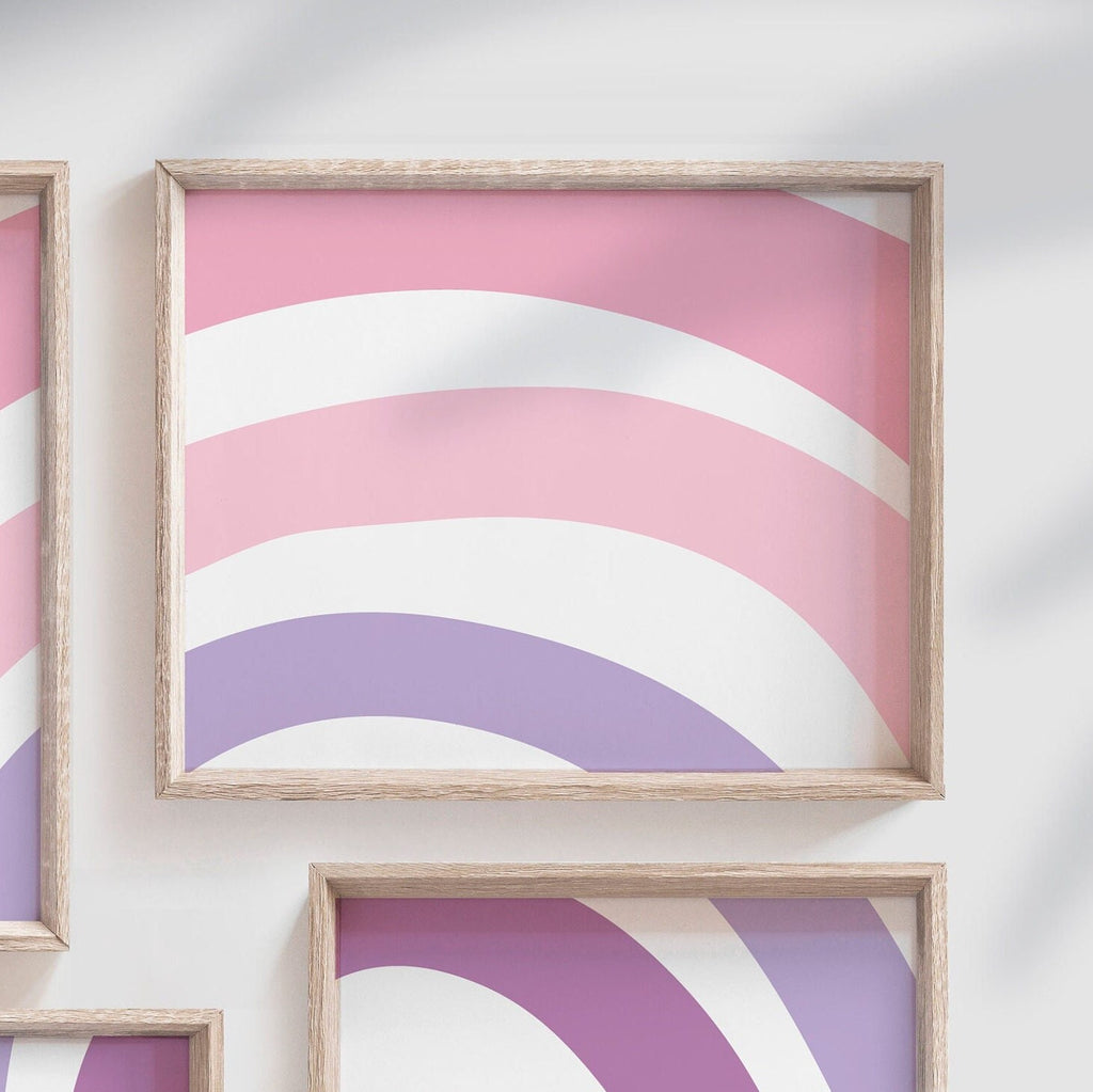 Little girl bedroom purple and pink colors, rainbow with girl&#39;s name, toddler girl bedroom ideas, pink purple rainbow themed room, pink girl